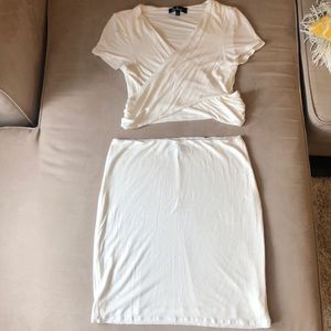 Ivory Two Piece Skirt Set